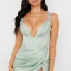 Faye Pistachio Satin Corset Midi Dress Faye Pistachio Satin Corset Midi Dress