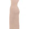 Fayette Beige Soft Fluffy Knit Maxi Dress