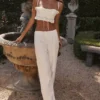 Federica White Broderie Anglais Bralette Top