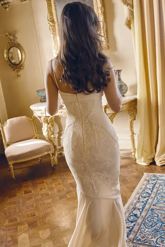 Felicia Vanilla Chiffon & Lace Gown Felicia Vanilla Chiffon & Lace Gown