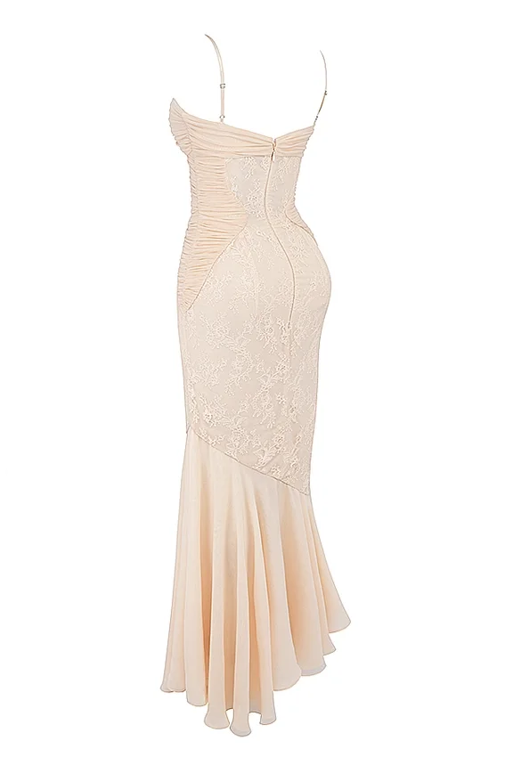 Felicia Vanilla Chiffon & Lace Gown Felicia Vanilla Chiffon & Lace Gown
