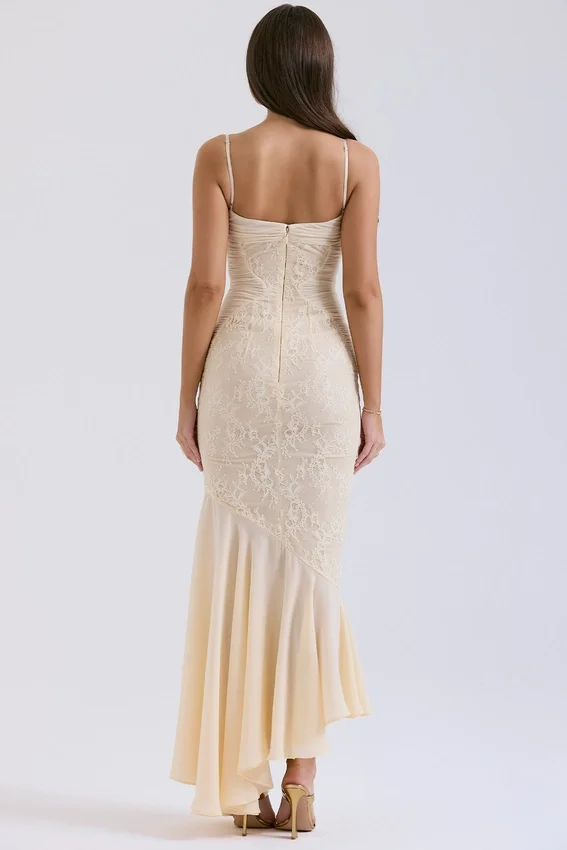 Felicia Vanilla Chiffon & Lace Gown Felicia Vanilla Chiffon & Lace Gown