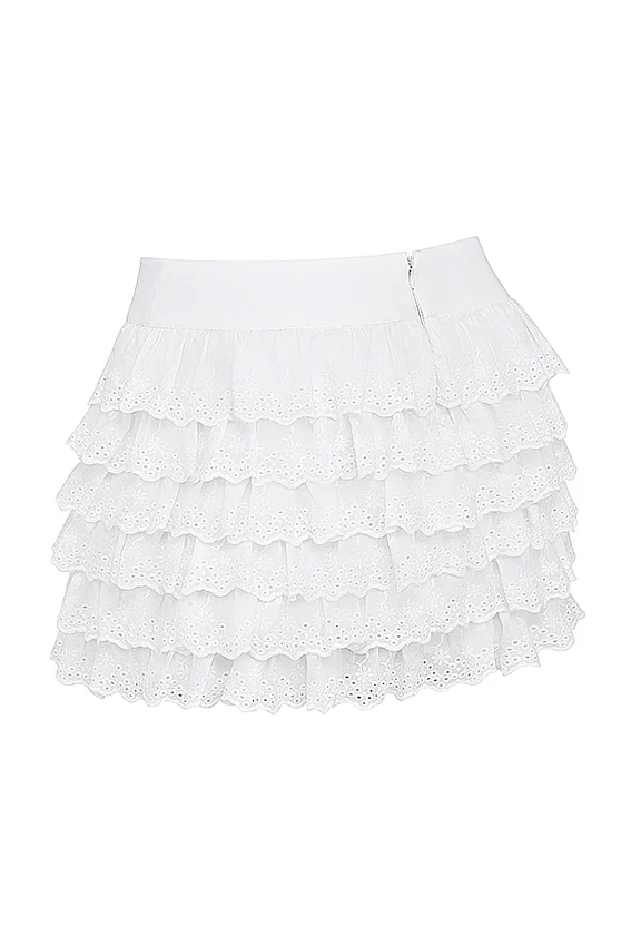 Fifi White Layered Mini Skirt Fifi White Layered Mini Skirt