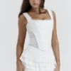 Fifi White Layered Mini Skirt Fifi White Layered Mini Skirt