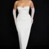 Flora Ivory Satin Corset Dress Flora Ivory Satin Corset Dress