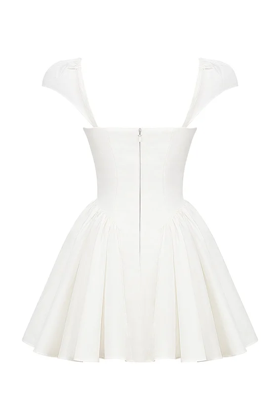 Florence White Cotton Corset Mini Dress Florence White Cotton Corset Mini Dress