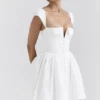 Florence White Cotton Corset Mini Dress Florence White Cotton Corset Mini Dress