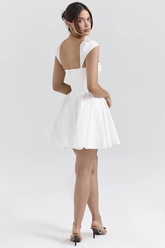Florence White Cotton Corset Mini Dress Florence White Cotton Corset Mini Dress