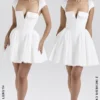 Florence White Cotton Corset Mini Dress Florence White Cotton Corset Mini Dress