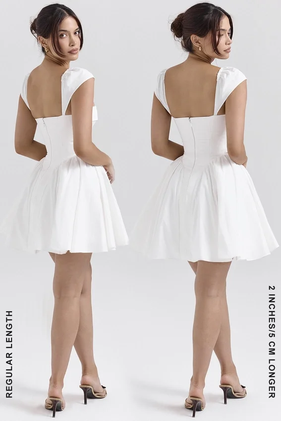 Florence White Cotton Corset Mini Dress Florence White Cotton Corset Mini Dress