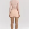 Floria Sorbet Gathered Long Sleeve Top With Bra