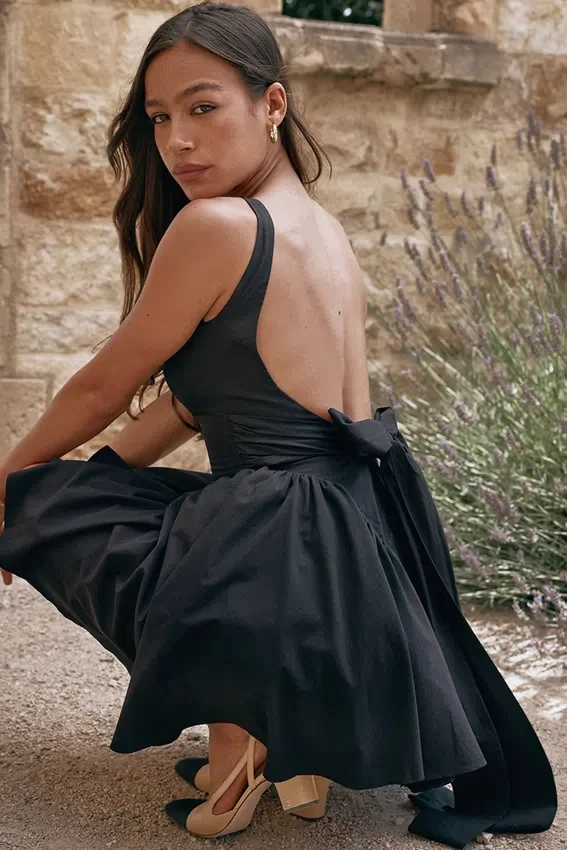Florianne Black Bow Mini Dress Florianne Black Bow Mini Dress