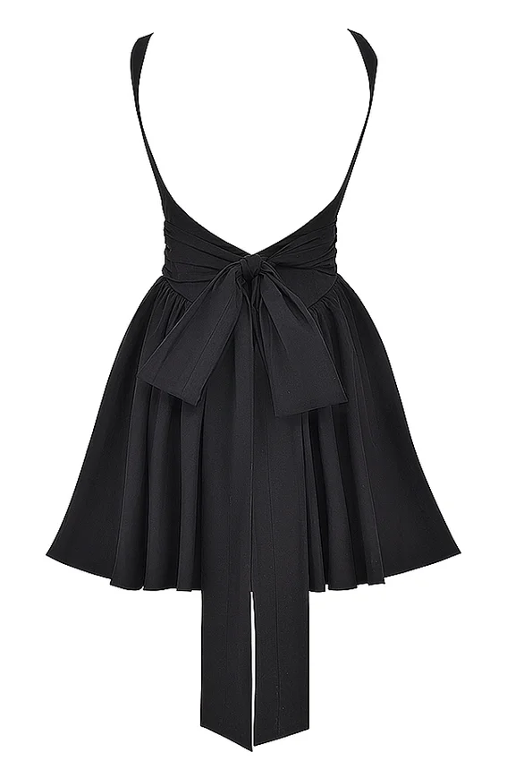 Florianne Black Bow Mini Dress Florianne Black Bow Mini Dress