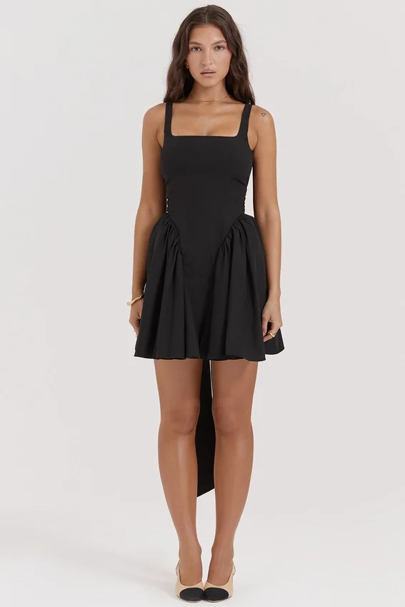 Florianne Black Bow Mini Dress Florianne Black Bow Mini Dress
