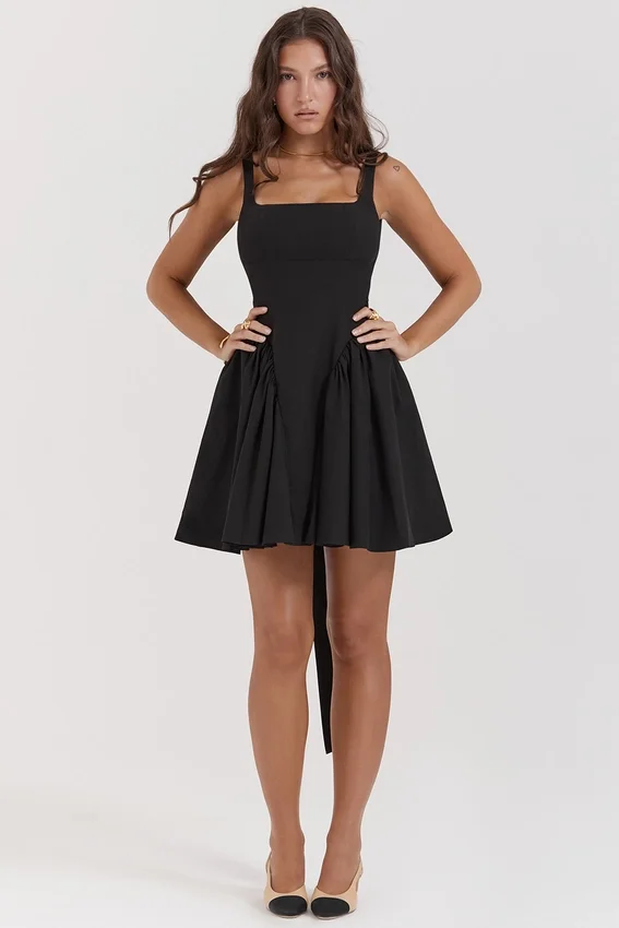 Florianne Black Bow Mini Dress Florianne Black Bow Mini Dress