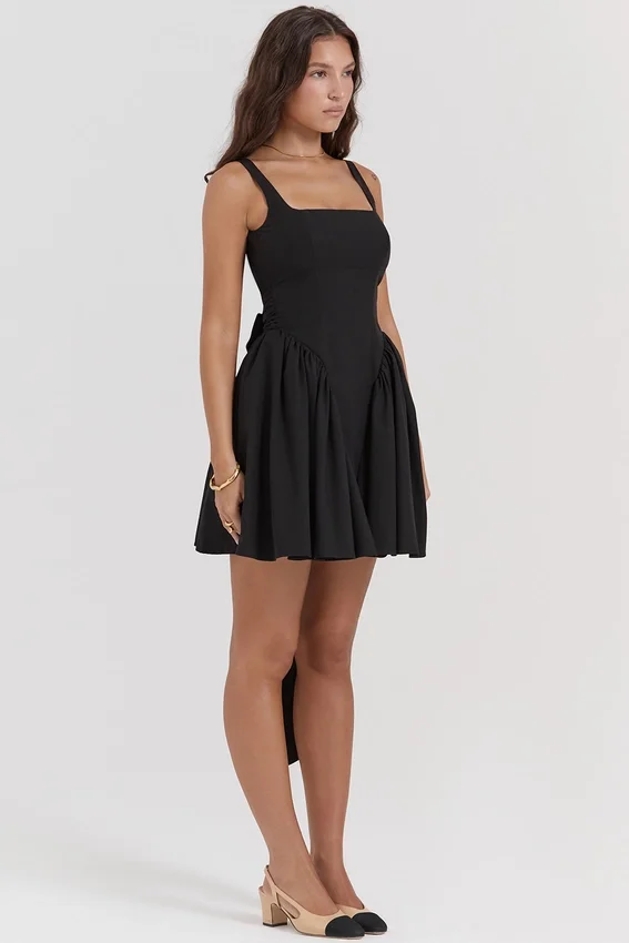 Florianne Black Bow Mini Dress Florianne Black Bow Mini Dress