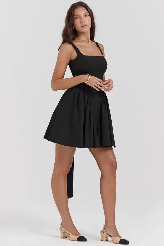 Florianne Black Bow Mini Dress Florianne Black Bow Mini Dress
