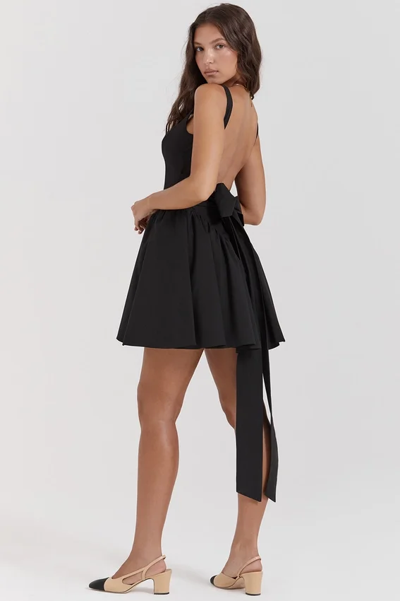 Florianne Black Bow Mini Dress Florianne Black Bow Mini Dress