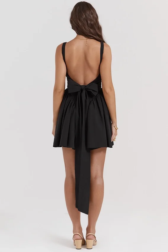 Florianne Black Bow Mini Dress Florianne Black Bow Mini Dress