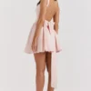 Florianne Soft Peach Bow Mini Dress Florianne Soft Peach Bow Mini Dress
