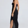 Fornarina Black Gathered Stretch Mesh Maxi Dress Fornarina Black Gathered Stretch Mesh Maxi Dress