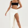 Francesca Ivory Thigh Split Midi Skirt Francesca Ivory Thigh Split Midi Skirt
