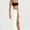 Francesca Ivory Thigh Split Midi Skirt Francesca Ivory Thigh Split Midi Skirt