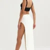 Francesca Ivory Thigh Split Midi Skirt Francesca Ivory Thigh Split Midi Skirt