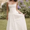 Francine White Broderie Anglais Midi Skirt