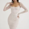 Freyja Crystal Gathered Corset Dress