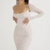 Freyja Crystal Gathered Corset Dress