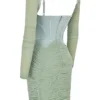 Freyja Green Gathered Corset Dress Freyja Green Gathered Corset Dress