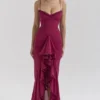 Gabbi Wine Ruffled Front Gown Gabbi Wine Ruffled Front Gown