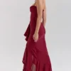 Gabbi Wine Ruffled Front Gown Gabbi Wine Ruffled Front Gown