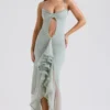 Gabriella Pistachio Ruffled Front Gown Gabriella Pistachio Ruffled Front Gown