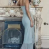 Gabriella Pistachio Ruffled Front Gown Gabriella Pistachio Ruffled Front Gown