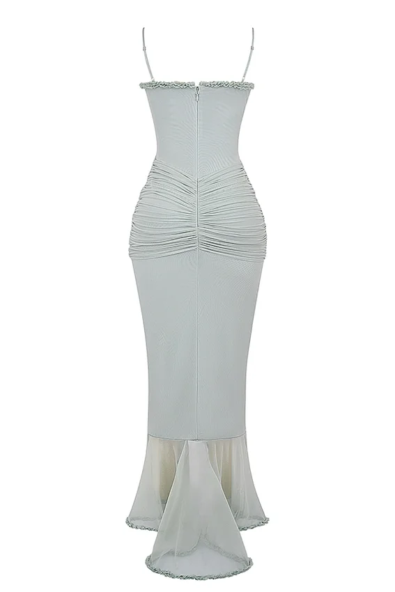 Gabriella Pistachio Ruffled Front Gown Gabriella Pistachio Ruffled Front Gown