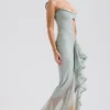 Gabriella Pistachio Ruffled Front Gown Gabriella Pistachio Ruffled Front Gown
