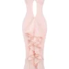 Gabriella Soft Peach Ruffled Front Gown Gabriella Soft Peach Ruffled Front Gown