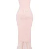 Gabriella Soft Peach Ruffled Front Gown Gabriella Soft Peach Ruffled Front Gown