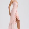 Gabriella Soft Peach Ruffled Front Gown Gabriella Soft Peach Ruffled Front Gown