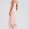 Gabriella Soft Peach Ruffled Front Gown Gabriella Soft Peach Ruffled Front Gown