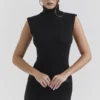 Gaia Black Cashmere Blend Turtle Neck Midi Dress Gaia Black Cashmere Blend Turtle Neck Midi Dress