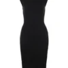 Gaia Black Cashmere Blend Turtle Neck Midi Dress Gaia Black Cashmere Blend Turtle Neck Midi Dress