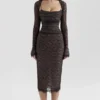 Gaia Black Lace Corset Midi Dress Gaia Black Lace Corset Midi Dress