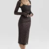 Gaia Black Lace Corset Midi Dress Gaia Black Lace Corset Midi Dress