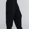 Geena Black Wool Boucle Knit Trousers