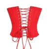 Genevieve Scarlet Satin Lace Back Corset