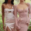 Georgia Crystal Satin and Lace Midi Dress Georgia Crystal Satin and Lace Midi Dress