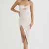 Georgia Crystal Satin and Lace Midi Dress Georgia Crystal Satin and Lace Midi Dress